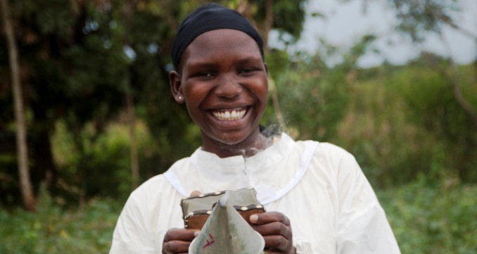 Patricia Adele, Beekeper from Bohopa Beekeeper Association, Bukadea, Central Uganda. Photo: Self Help Africa