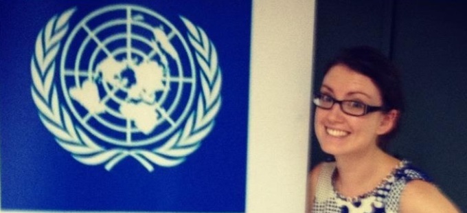 Suzanne Byrne during her time as an Irish Aid sponsored UN Youth Volunteer