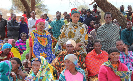 Women attending a ceremony to award CCRO's