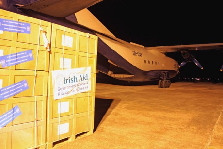 Irish Aid stocks being dispatched from UNHRD hub in Brindisi, Italy to Bosnia and Herzegovina to assist those affected by severe flooding. Photo: WFP